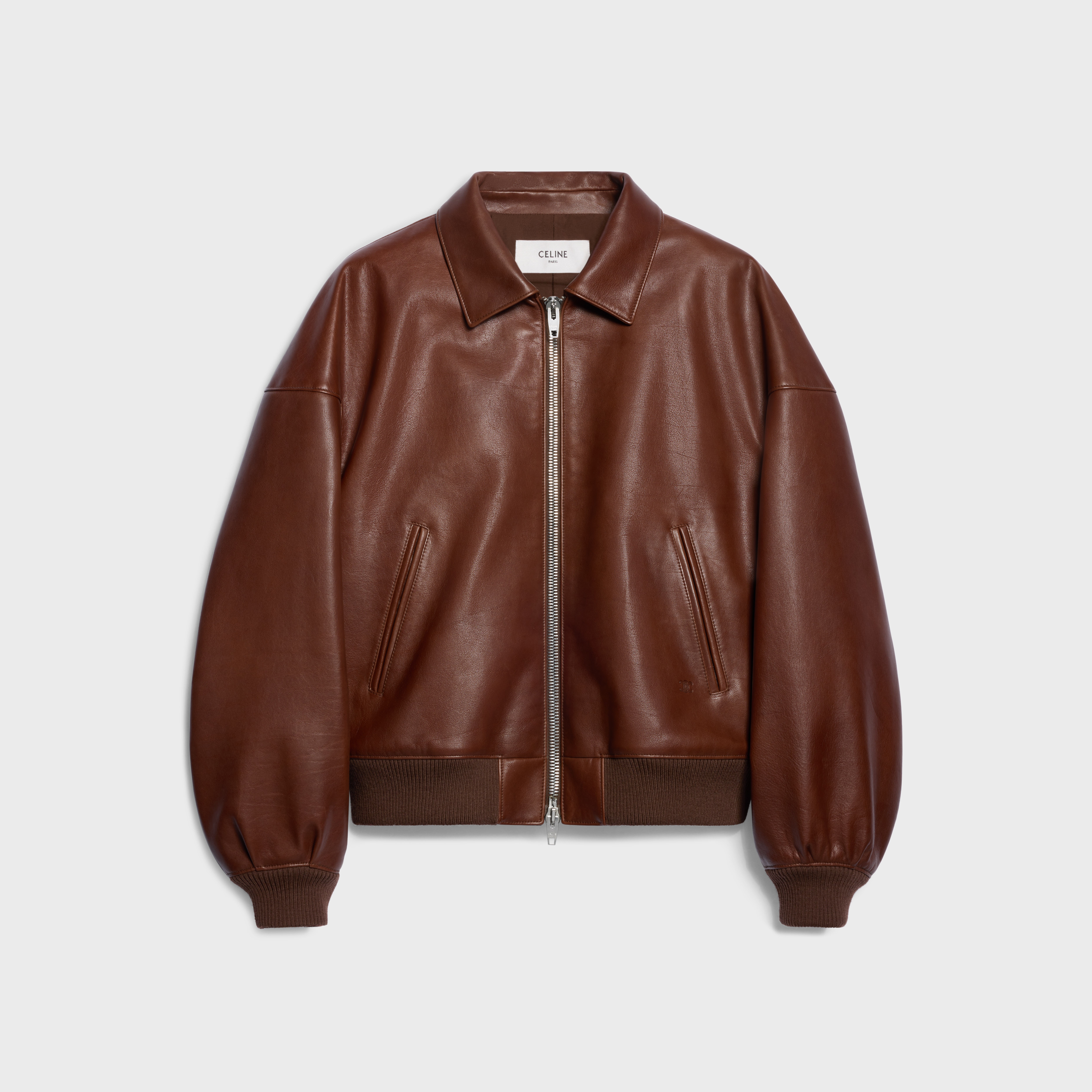 blouson jacket IN CALSFSKIN - BROWN | CELINE